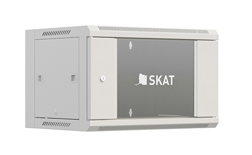 SKAT TB-15W660GF-G Шкаф настенный телекоммуникационный 15U 600х600х770мм, дверь стеклянная