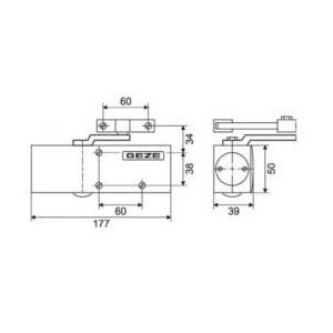 TS 1500 EN4 (корич.) доводчик, до 90 кг, для внутр. дверей