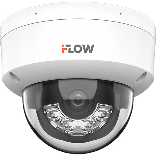 F-IC-1446CM(2.8mm) iFlow уличная купол IP-камера 4Mpx с микрофоном и Smart-подсв, BrightVu, microSD