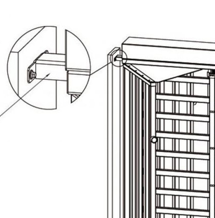 PERCo-RF01 0-11 Кронштейн для стыковки турникета PERCo-RTD-15 со стеной
