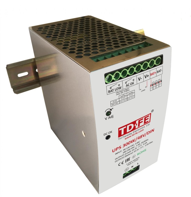 ББП UPS 300W/48V/DIN блок бесперебойного питания