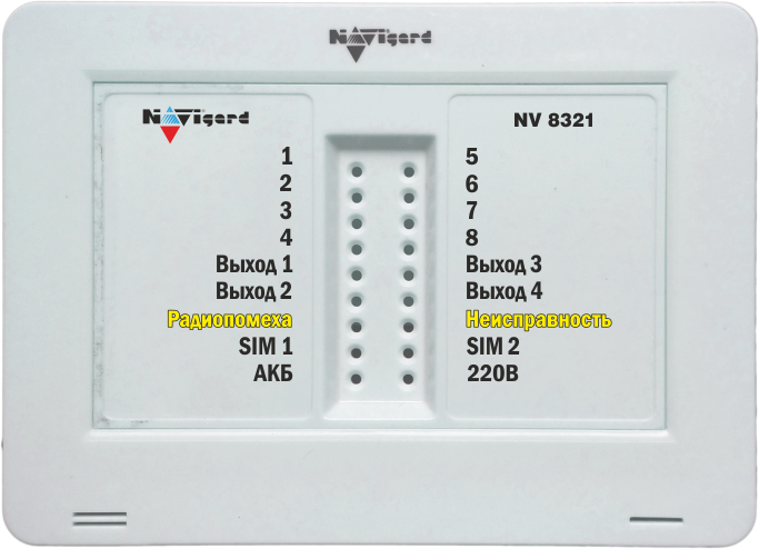 NV 8321/PT44 Гибридный приемно-контрольный прибор на 8/32 зоны со встроенным радиоприемником