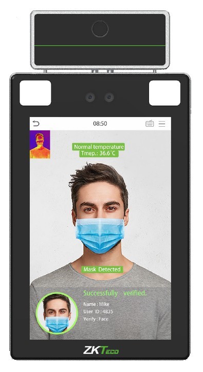 ZK ProFace X-Ti (ID) биометрический терминал по лицу с измерением температуры без кронштейна