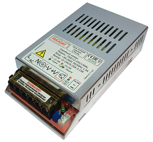75W/12-24V/140AL Блок питания 12-24V, 6.3-3.12A, металл.корпус
