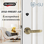 Компания АЛПРО представляет гостиничный электронный замок HSU-9905BT-AB в цвете благородная бронза.