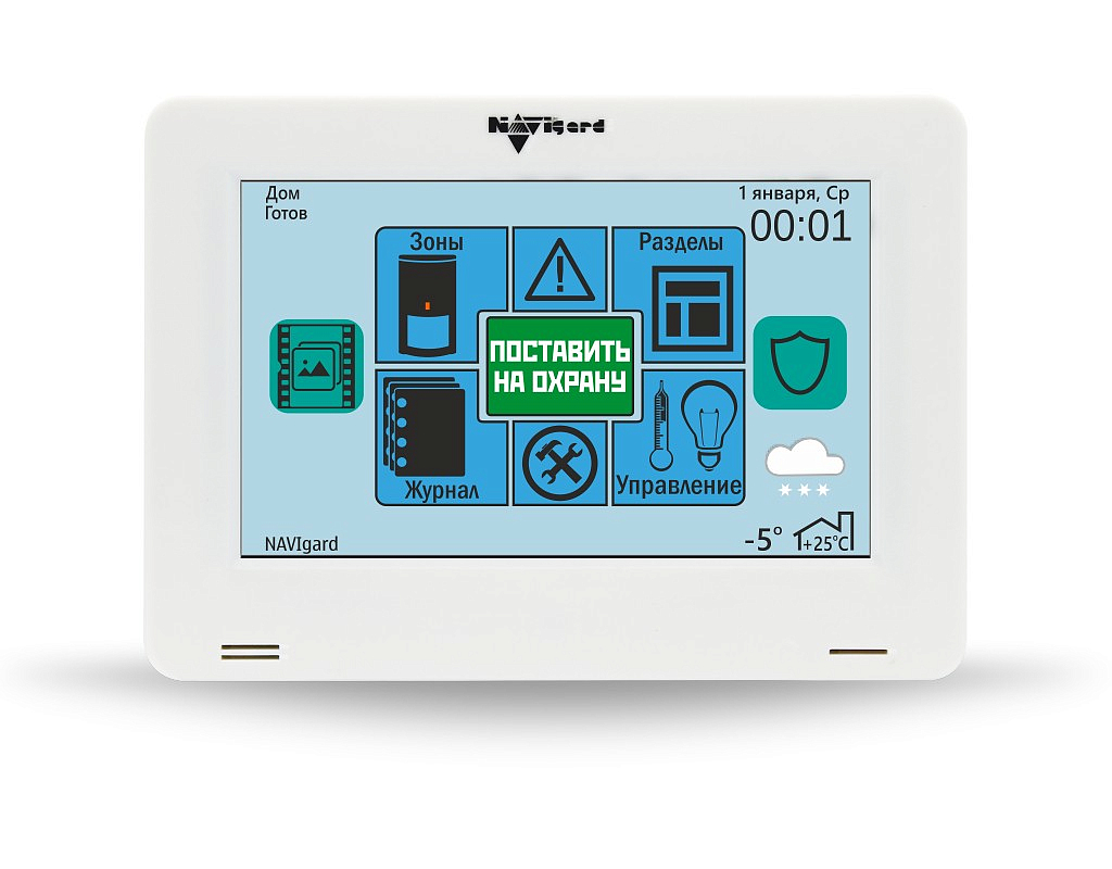 NV 8500 Универсальная 5'' TouchScreen панель на 64 зоны / 16 разделов